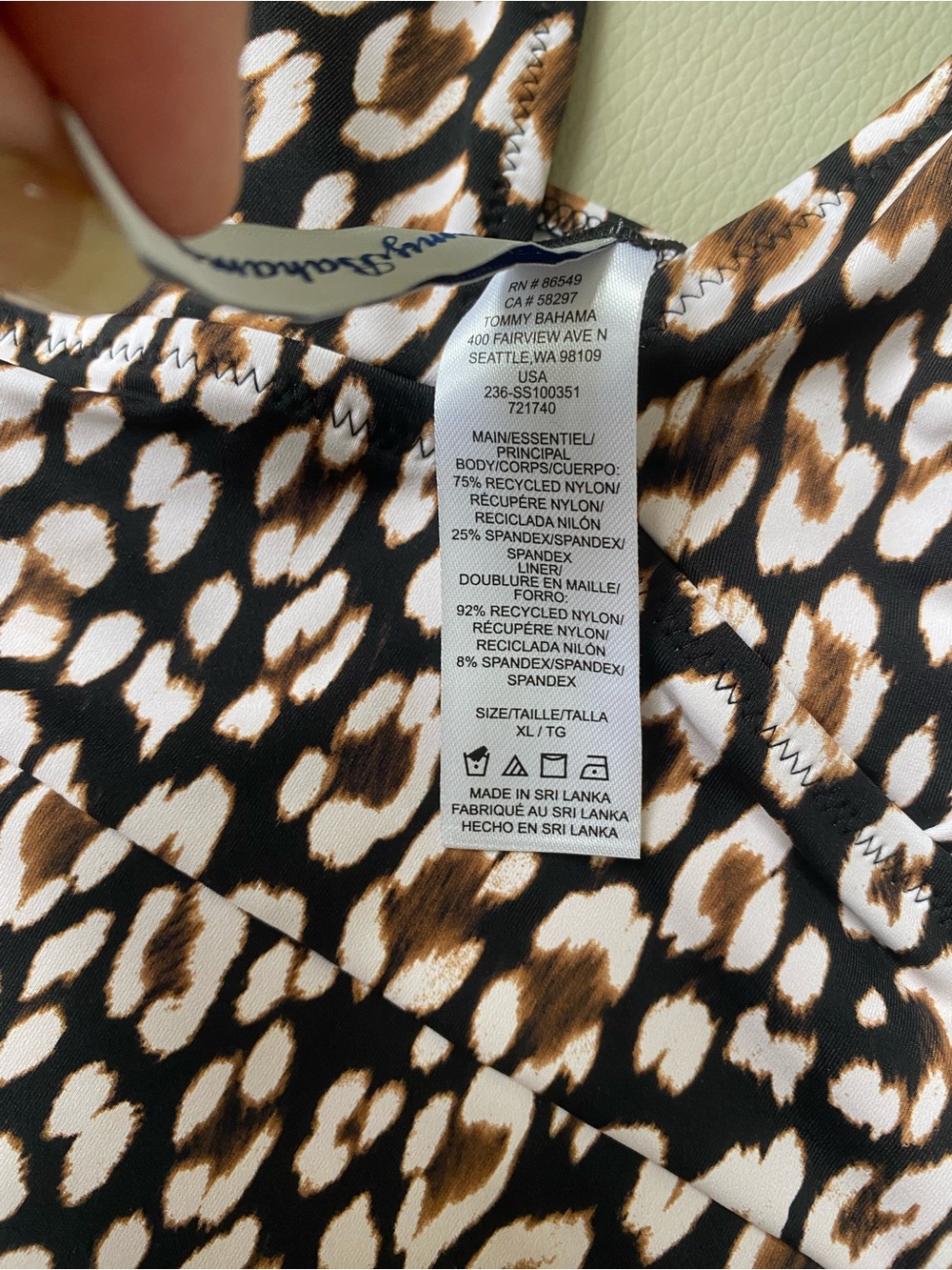 Tommy Bahama Palm Modern Safari Cat Tankini set - animal print bathing suit - Picture 6 of 9